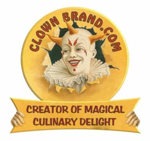 CLOWNBRAND.COM CREATOR OF MAGICAL CULINARY DELIGHT Logo (USPTO, 07.02.2014)