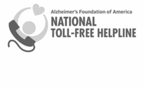 ALZHEIMER'S FOUNDATION OF AMERICA NATIONAL TOLL-FREE HELPLINE Logo (USPTO, 04/19/2017)