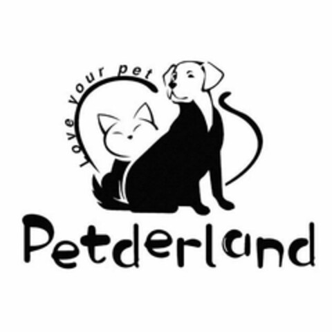 PETDERLAND LOVE YOUR PET Logo (USPTO, 08/19/2019)