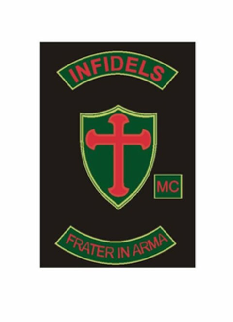INFIDELS MC FRATER IN ARMA Logo (USPTO, 04/28/2020)