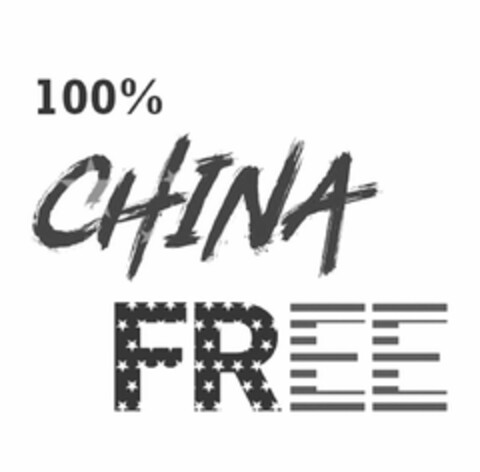 100% CHINA FREE Logo (USPTO, 16.06.2020)