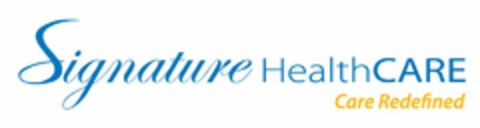 SIGNATURE HEALTHCARE CARE REDEFINED Logo (USPTO, 03.06.2009)