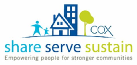 COX SHARE SERVE SUSTAIN EMPOWERING PEOPLE FOR STRONGER COMMUNITIES Logo (USPTO, 14.10.2010)