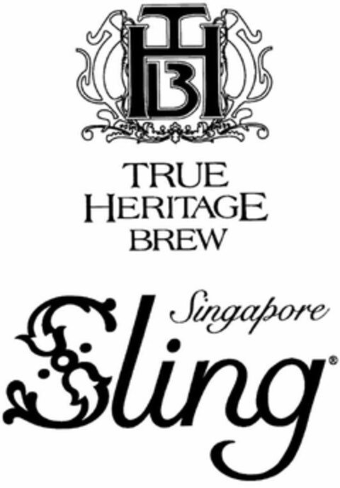 THB TRUE HERITAGE BREW SINGAPORE SLING Logo (USPTO, 28.10.2010)