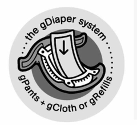 THE GDIAPER SYSTEM GPANTS + GCLOTH OR GREFILLS Logo (USPTO, 28.06.2011)