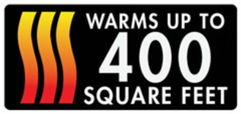 WARMS UP TO 400 SQUARE FEET Logo (USPTO, 20.07.2012)