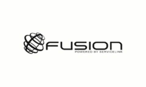 FUSION POWERED BY SERVICELINK Logo (USPTO, 06/18/2013)