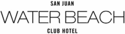 SAN JUAN WATER & BEACH CLUB HOTEL Logo (USPTO, 11/05/2013)