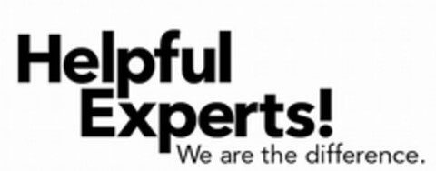 HELPFUL EXPERTS! WE ARE THE DIFFERENCE. Logo (USPTO, 23.12.2013)