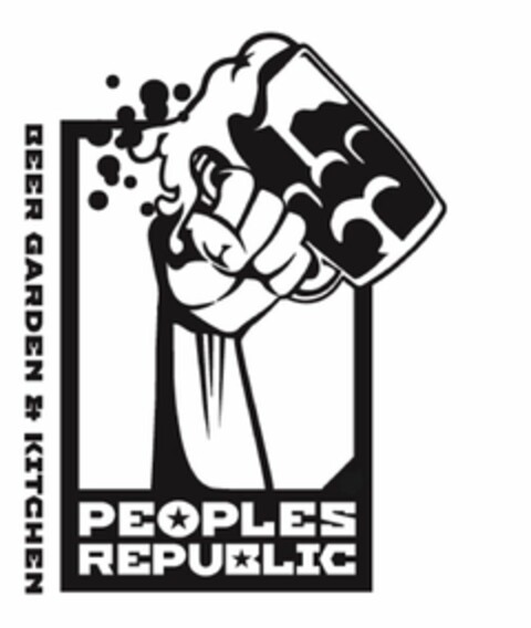 PEOPLES REPUBLIC BEER GARDEN & KITCHEN Logo (USPTO, 06/15/2015)