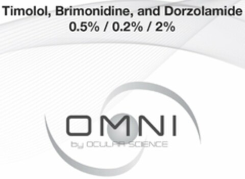 TIMOLOL, BRIMONIDINE, AND DORZOLAMIDE 0.5% / 0.2% / 2% OMNI BY OCULAR SCIENCE Logo (USPTO, 05/04/2017)