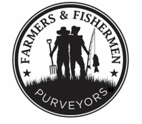 FARMERS & FISHERMEN PURVEYORS Logo (USPTO, 04/29/2019)
