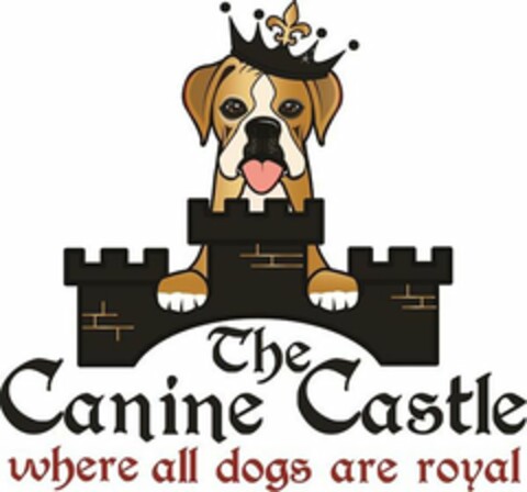 THE CANINE CASTLE WHERE ALL DOGS ARE ROYAL Logo (USPTO, 12/04/2019)