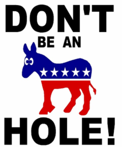 DON'T BE AN . . . HOLE! Logo (USPTO, 27.01.2020)