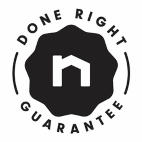 N DONE RIGHT GUARANTEE Logo (USPTO, 08/18/2020)