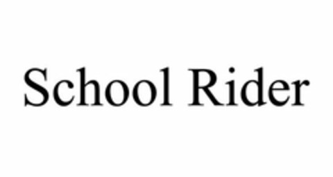 SCHOOL RIDER Logo (USPTO, 16.09.2011)