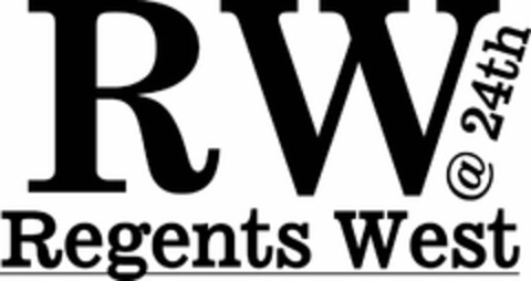 RW REGENTS WEST @ 24TH Logo (USPTO, 24.07.2014)