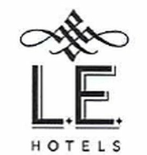 L.E. HOTELS Logo (USPTO, 10/02/2015)