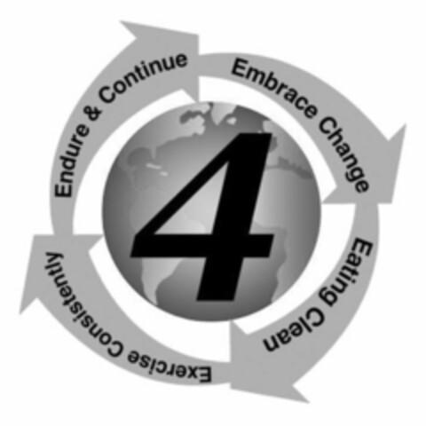 EMBRACE CHANGE EATING CLEAN EXERCISE CONSISTENTLY ENDURE & CONTINUE 4 Logo (USPTO, 14.03.2018)