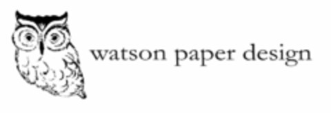 WATSON PAPER DESIGN Logo (USPTO, 30.04.2018)