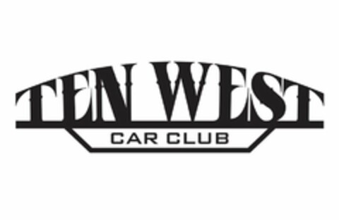 TEN WEST CAR CLUB Logo (USPTO, 07/31/2018)