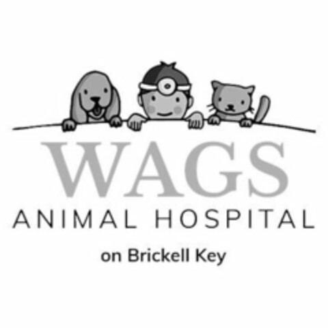 WAGS ANIMAL HOSPITAL ON BRICKELL KEY Logo (USPTO, 06.03.2019)