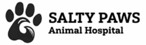 SALTY PAWS ANIMAL HOSPITAL Logo (USPTO, 07/22/2020)