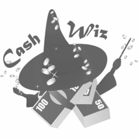 CASH WIZ, 50, 100 Logo (USPTO, 09/29/2009)