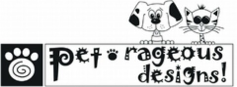 PET RAGEOUS DESIGNS Logo (USPTO, 11.11.2009)