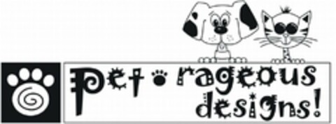 PET RAGEOUS DESIGNS Logo (USPTO, 11/11/2009)