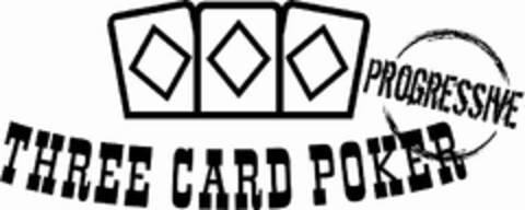 THREE CARD POKER PROGRESSIVE Logo (USPTO, 16.11.2010)