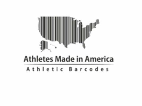 ATHLETES MADE IN AMERICA ATHLETIC BARCODES Logo (USPTO, 30.06.2011)