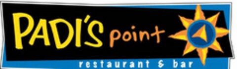 PADI'S POINT RESTAURANT & BAR Logo (USPTO, 12.10.2012)