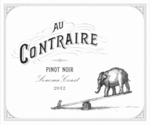 AU CONTRAIRE PINOT NOIR SONOMA COAST 2012 Logo (USPTO, 03/06/2014)