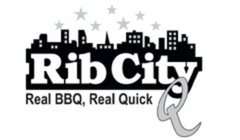 RIB CITY Q REAL BBQ, REAL QUICK Logo (USPTO, 25.03.2017)