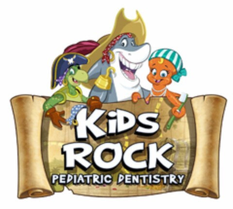 KIDS ROCK PEDIATRIC DENTISTRY Logo (USPTO, 06/07/2017)