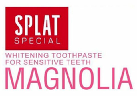 SPLAT SPECIAL WHITENING TOOTHPASTE FOR SENSITIVE TEETH MAGNOLIA Logo (USPTO, 09.01.2018)