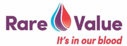 RARE VALUE IT'S IN OUR BLOOD Logo (USPTO, 10.04.2018)