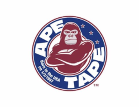 APE TAPE BORN IN THE USA ON 1/3/1997 Logo (USPTO, 15.08.2018)