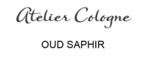 ATELIER COLOGNE OUD SAPHIR Logo (USPTO, 18.10.2018)