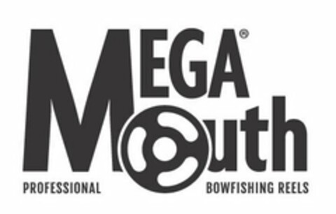 MEGAMOUTH PROFESSIONAL BOWFISHING REELS Logo (USPTO, 19.12.2018)