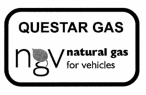 QUESTAR GAS NGV NATURAL GAS FOR VEHICLES Logo (USPTO, 03/19/2010)