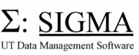 : SIGMA UT DATA MANAGEMENT SOFTWARE Logo (USPTO, 14.07.2011)