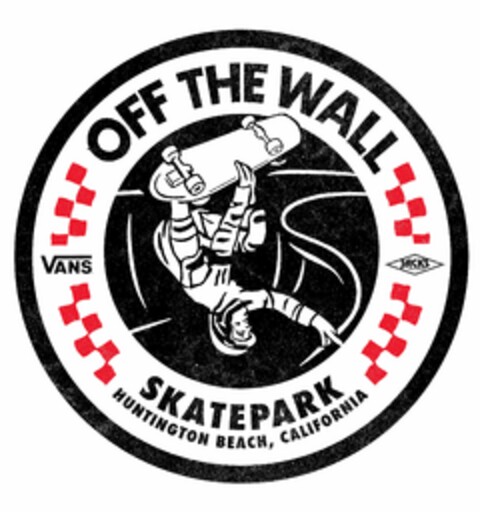 OFF THE WALL SKATEPARK HUNTINGTON BEACH,CALIFORNIA VANS JACK SURFBOARDS Logo (USPTO, 12/27/2012)