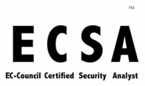 ECSA EC-COUNCIL CERTIFIED SECURITY ANALYST Logo (USPTO, 07.04.2014)