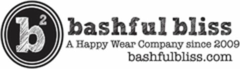 B2 BASHFUL BLISS A HAPPY WEAR COMPANY SINCE 2009 BASHFULBLISS.COM Logo (USPTO, 07/28/2014)
