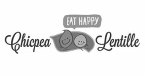 EAT HAPPY CHICPEA LENTILLE Logo (USPTO, 05/20/2015)