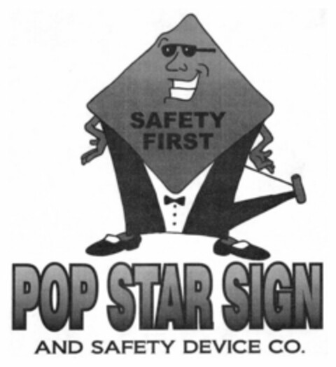 SAFETY FIRST POP STAR SIGN AND SAFETY DEVICE CO. Logo (USPTO, 15.03.2016)