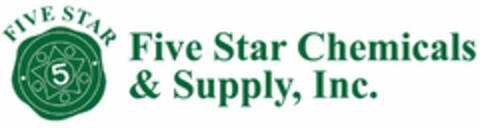 FIVE STAR FIVE FIVE STAR CHEMICALS & SUPPLY, INC. Logo (USPTO, 07/08/2016)