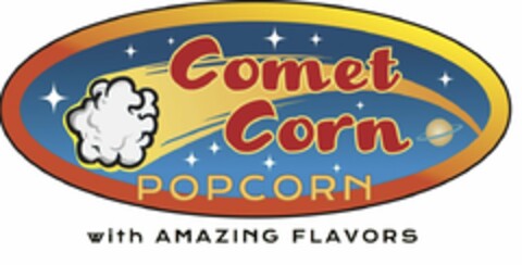 COMET CORN POPCORN WITH AMAZING FLAVORS Logo (USPTO, 03.07.2017)